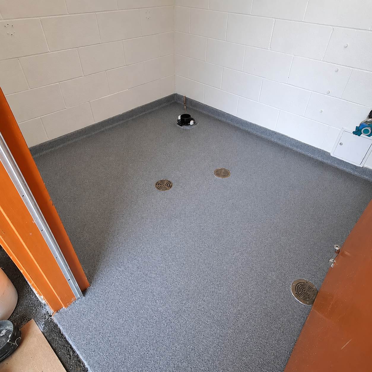 After epoxy coating on commercial kitchen floor in Victoria